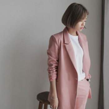 Business Suits Female Two Piece Sets Femme Long Sleeve Jacket